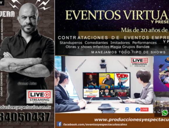 Eventos Virtuales en linea o presenciales en vivo 