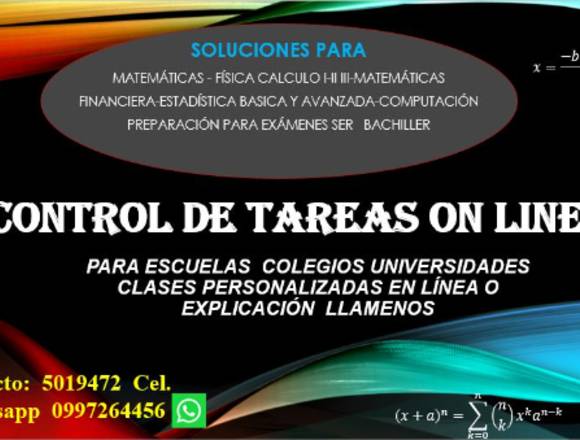 Control de tareas on line