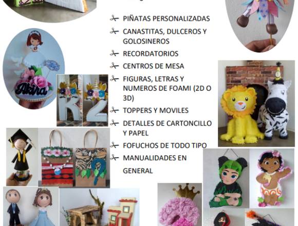 Piñatas y artículos personalizados