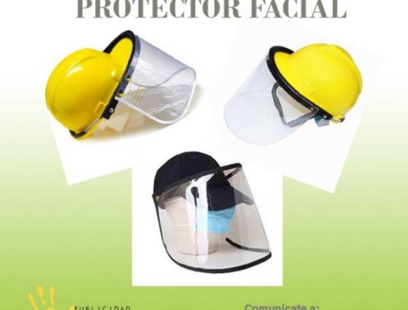 gorras y cascos con protector facial