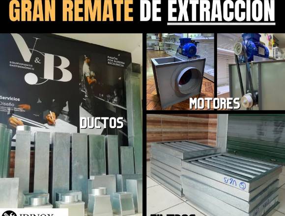 REMATE DE PRODUCTOS DE SISTEMA DE EXTRACCION