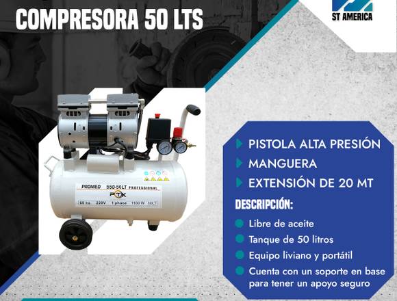 COMPRESORA 50 LTS EN ALQUILER 