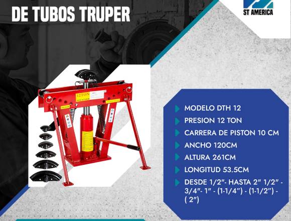 DOBLADORA DE TUBOS TRUPER EN ALQUILER