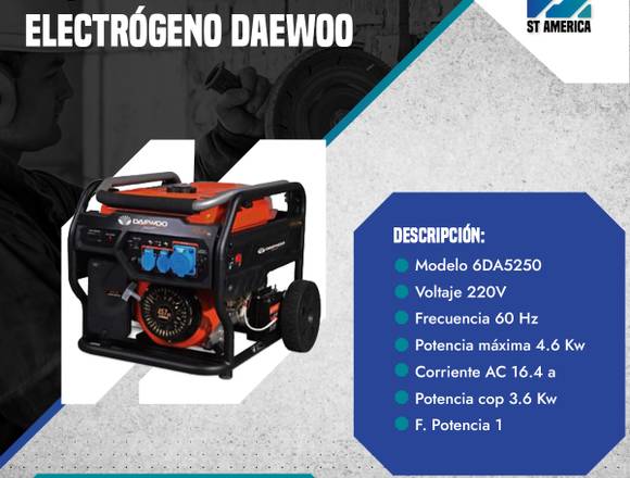 ALQUILER DE GRUPO ELECTRÓGENO DAEWOO