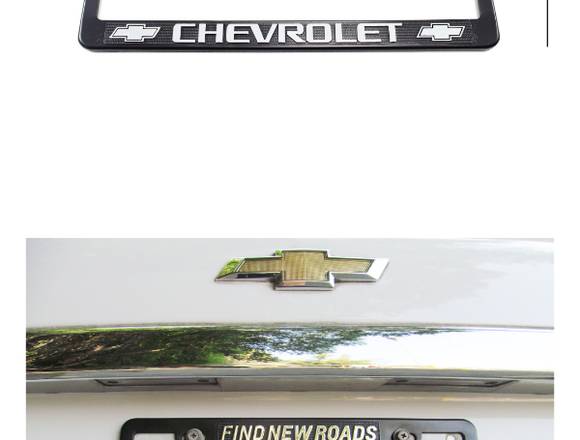 Par Porta Placas Chevrolet Tipo Cromo Nuevo