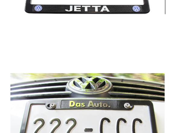 Par Porta Placas Jetta Slogan  Cromo Nuevos