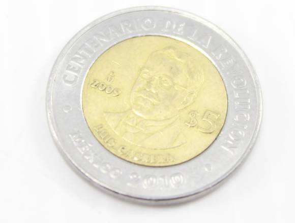 Luis Cabrera 5 Pesos Centenario Revolucion Mexico