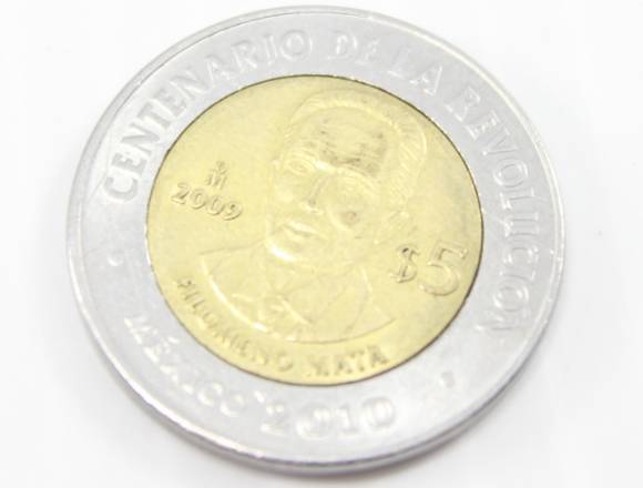 Filomeno Mata 5 Pesos Moneda Centenario Rev Mex