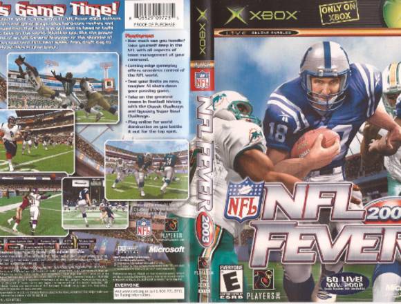 Nfl Fever 2003 Xbox Clásico Usado(ver Fotos)