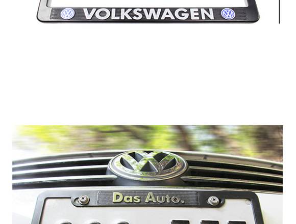 Par Porta Placas Volkswagen Tipo Cromo Nuevo M2