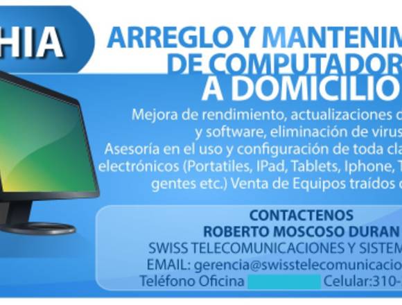 Mantenimiento de Computadores Domicilio Chía