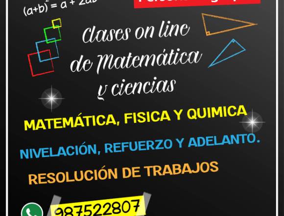 CLASES ONLINE DE MATEMATICA Y CIENCIAS