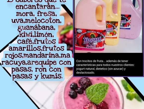 Yogurt y pulpa de fruta natural