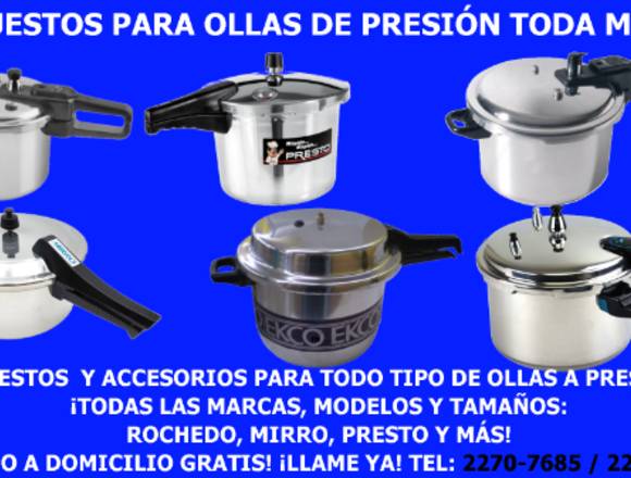 Ollas a presión, venta, repuestos y reparación.