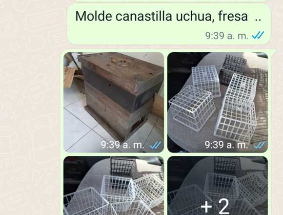 Molde canastilla para empaque de uchuva, fresas