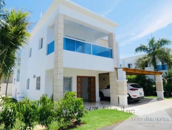 Villas en Venta 3 hab 3 baños + servicio Blvd Bavaro Punta Cana