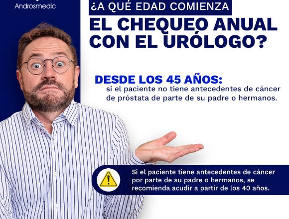 ¿A qué edad comienza mi chequeo anual de urología?