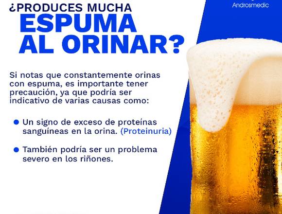 ¿Has notado mucha espuma en tu orina?