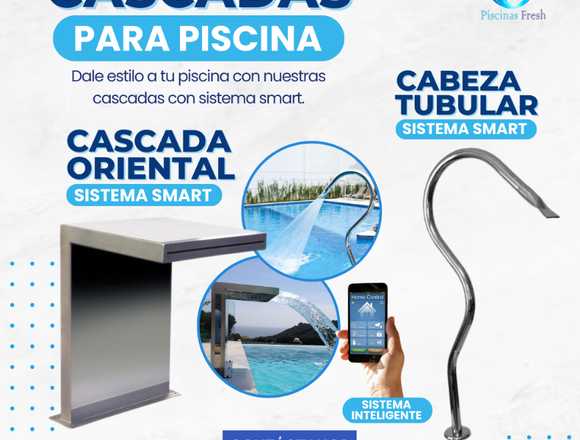 Accesorios de piscinas, pepelma, reboses, cascada 