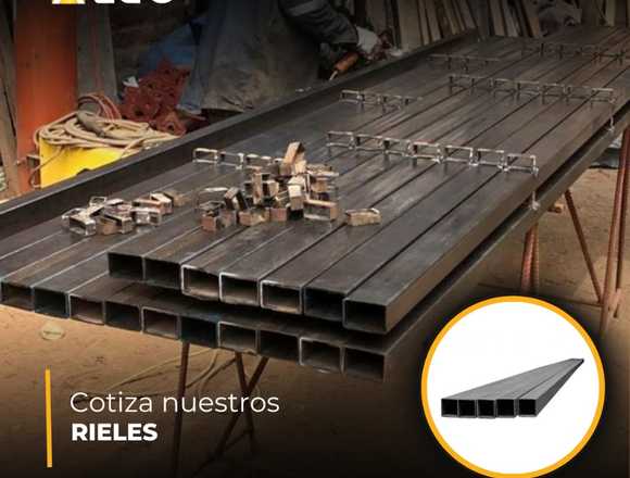 RIELES ALINEADORES GALVANIZADO Y EN NEGRO