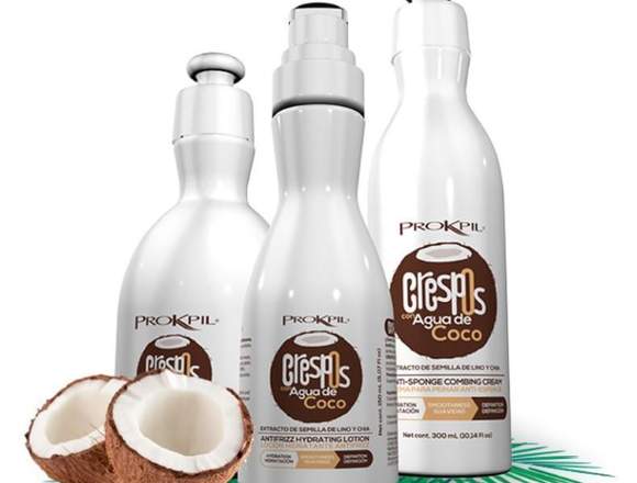 KIT LINEA DE CRESPOS AGUA DE COCO /ENVÍO INCLUÍDO