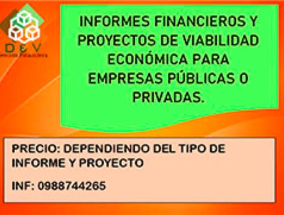 INFORMES FINANCIEROS PARA CUALQUIER EMPRESA 