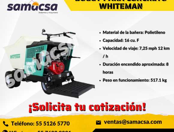 BUGGY PARA CONCRETO WHITERMAN CON MOTOR A GASOLINA