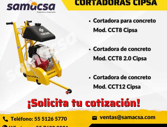 CORTADORA DE PISO PARA CONCRETO MARCA CIPSA