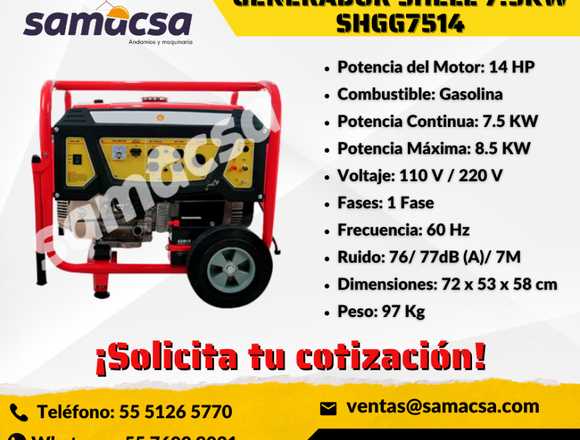 GENERADOR SHELL 7.5 KW 