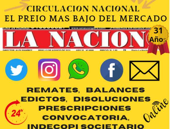 Diario la Nacion circulacion nacional