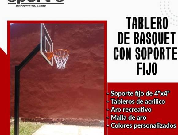 CANASTA DE BASQUET CON SOPORTE FIJO - MOBEL SPORTS