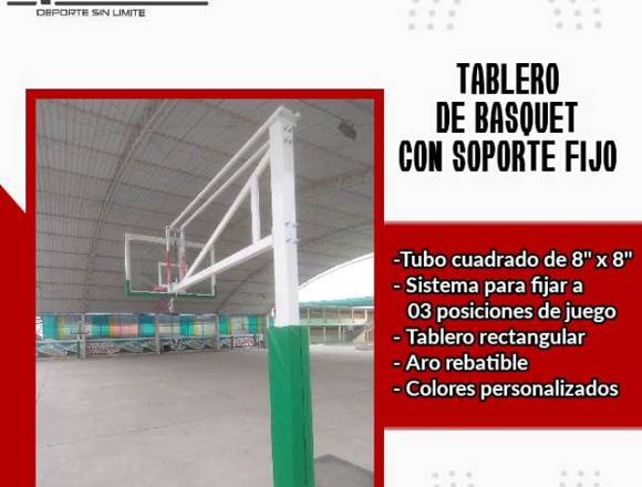 TABLERO DE BASQUET ANCLADO AL PISO/MOBEL SPORTS