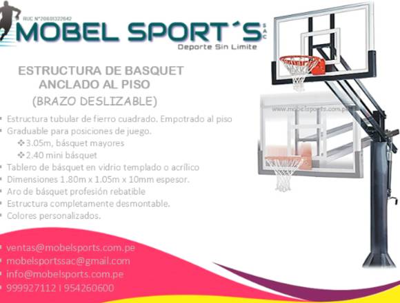 TABLERO DE BASQUET FIJO 