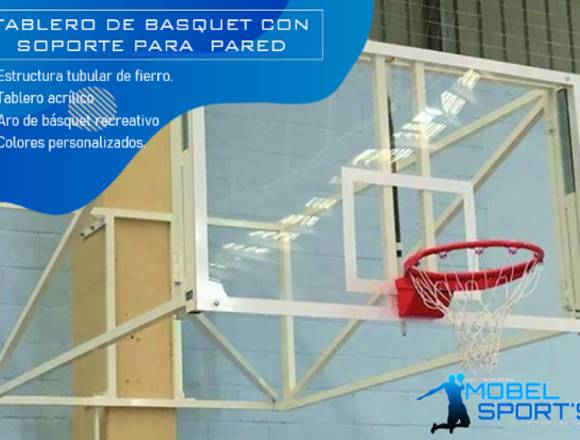 TABLERO DE BASQUET  DOMESTICO  PARA PARED