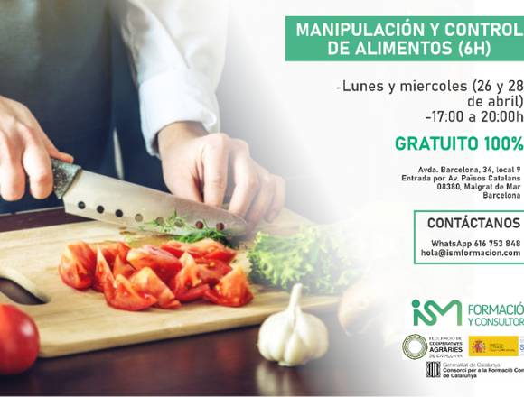 CURSO GRATIS MANIPULACIÓN DE ALIMENTOS