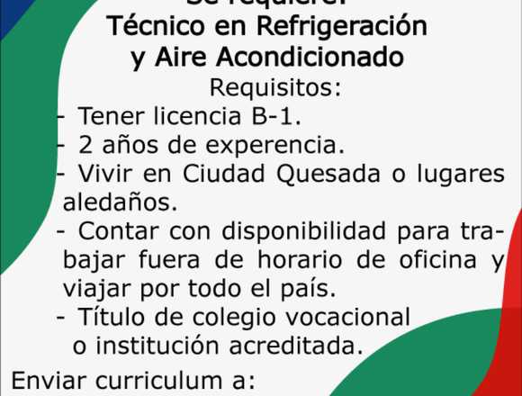 Técnico en aire acondicionado 