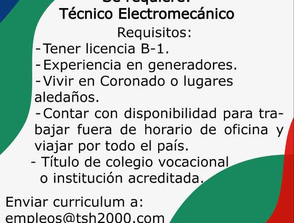 Técnico Electromecánico