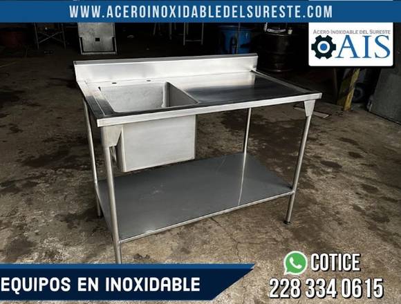 Muebles de Acero Inoxidable y Paneles Decorativos.