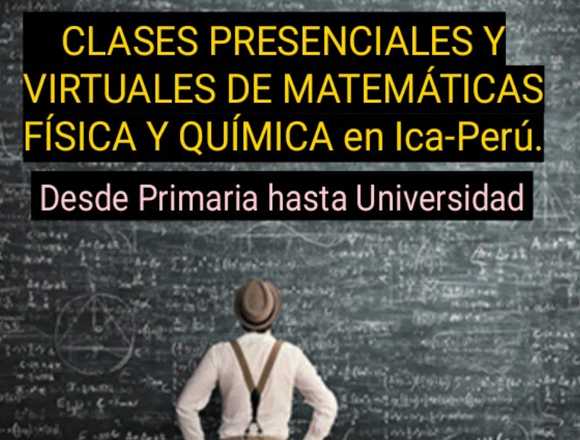 Clases de Matemáticas en Ica (domicilio,virtual)