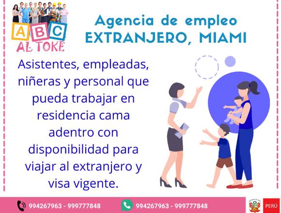 Niñeras, empleadas y trabajadoras del hogar