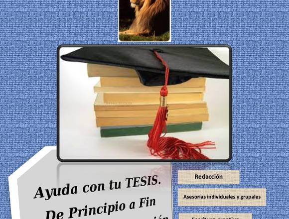 Tesis: escritura, corrección y asesorías.