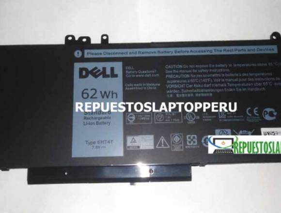 Bateria Dell 6MT4T 7.6V 62Wh Dell Latitude E5470 