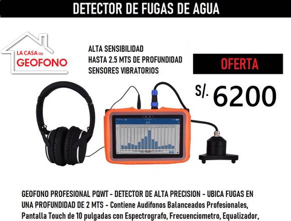 GEOFONO PROFESIONAL - DETECTOR DE FUGAS DE AGUA 