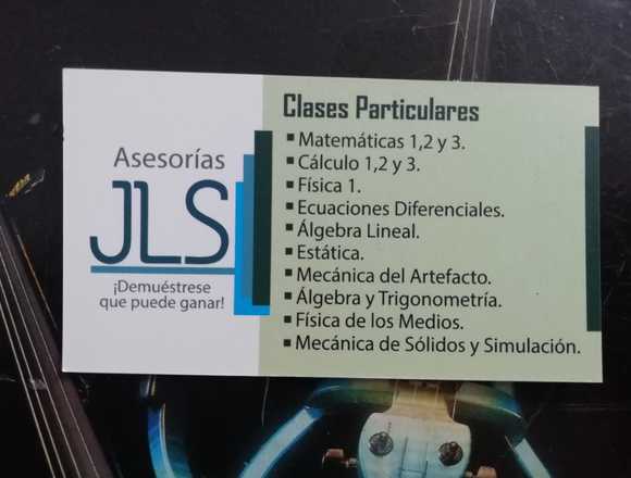 Clases Particulares de Física y Cálculo.