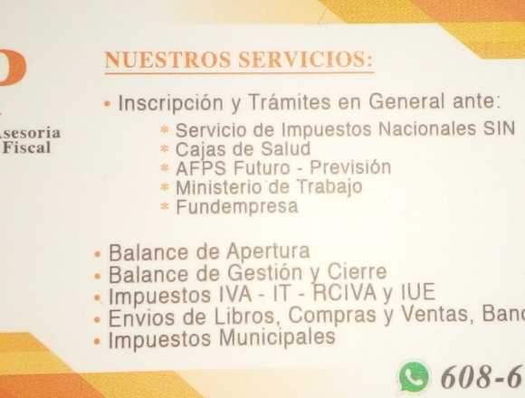 Servicios de Contabilidad y asesoría Tributaria