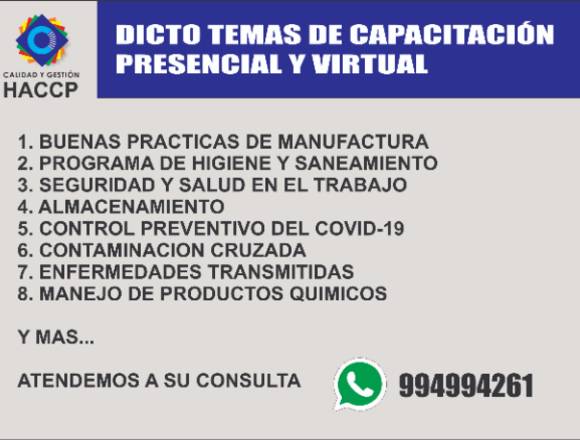 CAPACITACION DE BPM, POES, HACCP Y PVCP COVID-19