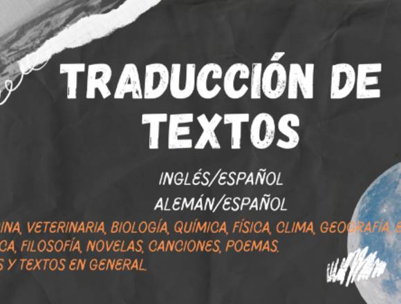 Traducción de textos inglés - español - alemán