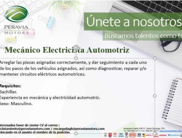 Mecánico Electricista Automotriz