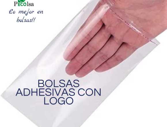 BOLSAS PLÁSTICAS ADHESIVAS CON LOGO 