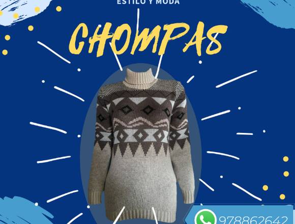 CHOMPAS DAMAS EN TALLA ESTANDAR  